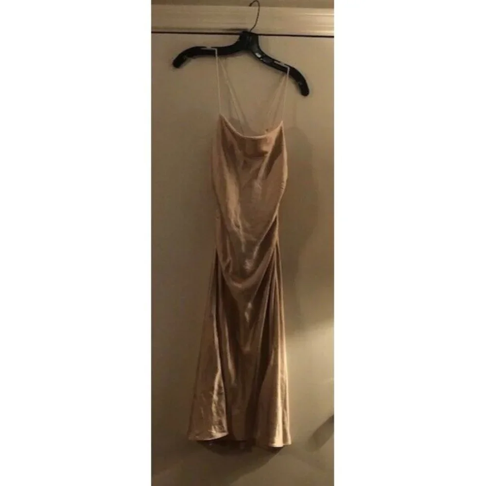 NWT $400 SACHIN & BABI BHLDN COWL NECK & COWL BACK WINTER SLIP DRESS SIZE 8 - Picture 5 of 7